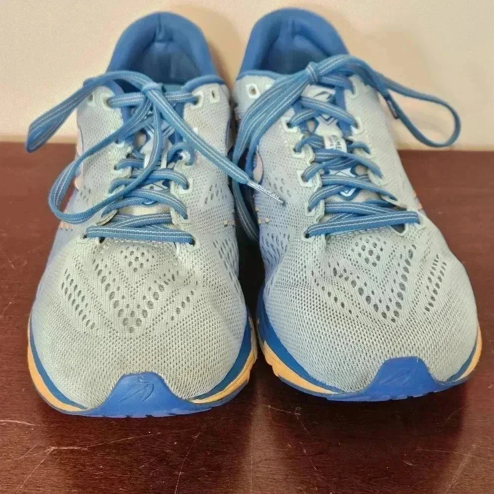 NEWTON Kismet 8 Ladies Running Sneakers | Light Blue, Arctic, Orange | Size 10